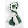 100% Linen Ombre Dyed Green to White Dupatta Scarf