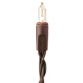 35 LT String Light Set Clear Bulbs on Brown Wire