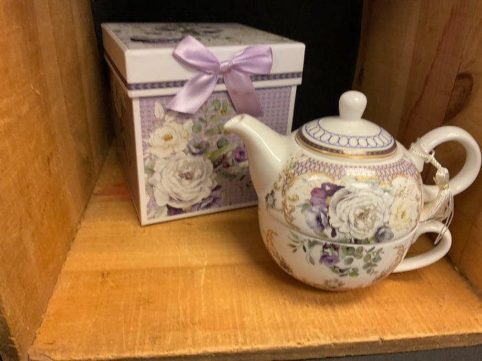 5.8” TEA FOR ONE - Purple Elegance