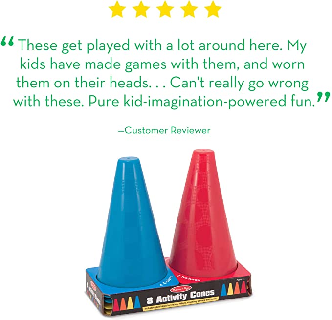 8 ACTIVITY CONES by Melissa and Doug