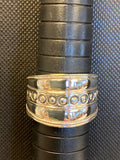925 STERLING SILVER RING Center Dot Pattern