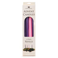 ADVENT TAPERS 12”- 3 Purple, 1 Pink 4 Piece set