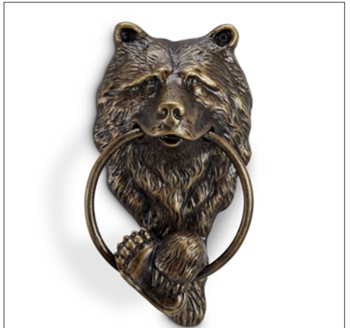 Aluminum BEAR HEAD DOORKNOCKER by SPI Home