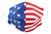 AMERICAN FLAG FACE MASK, ELASTIC EAR STRAPS