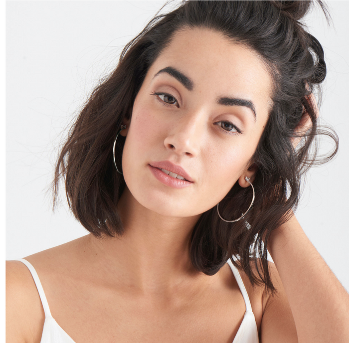 ANIA HAIE - Silver Glow Hoop Earrings