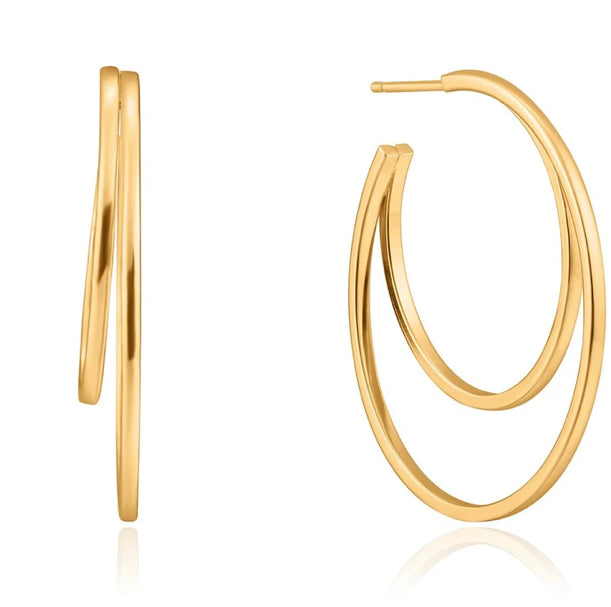 ANIA HAIE- Gold Crescent Hoop Earrings
