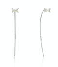 ANIA HAIE- Silver Glow Solid Drop Earrings