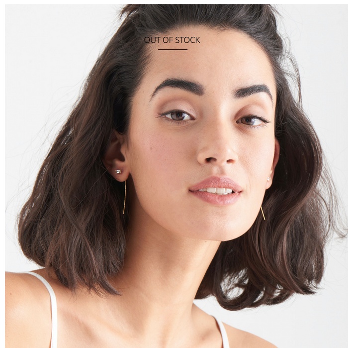 ANIA HAIE- Silver Glow Solid Drop Earrings