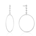ANIA HAIE- Silver Spike Hoop Earrings