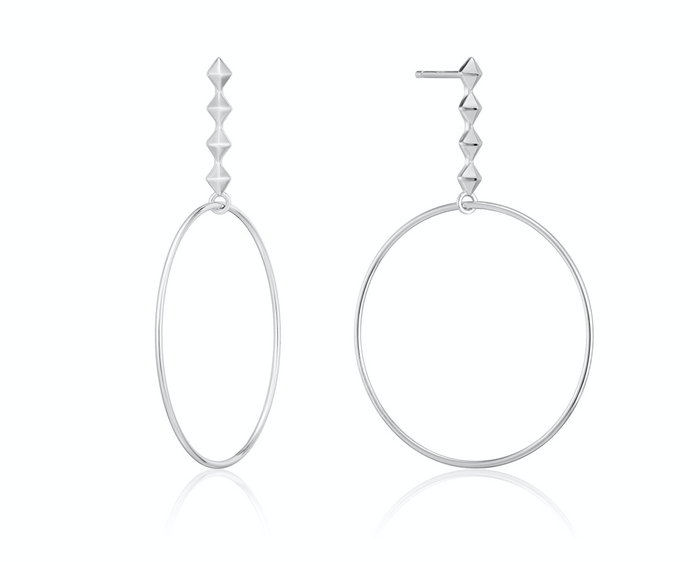 ANIA HAIE- Silver Spike Hoop Earrings