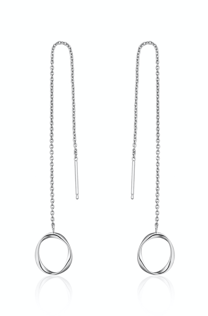 ANIA HAIE- Silver Swirl Threader Earrings