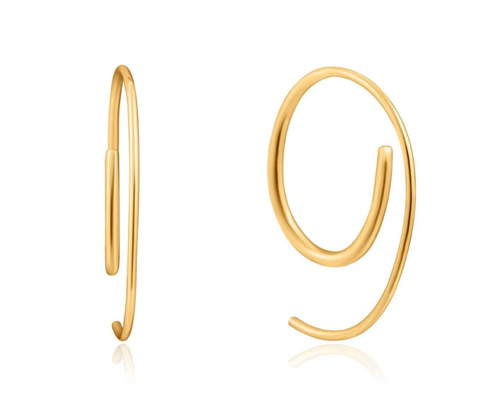 ANIA HAIE EARRING- Twist Through Earrings- GOLD