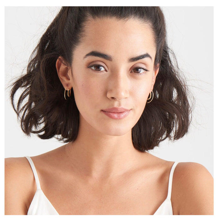 ANIA HAIE EARRING- Twist Through Earrings- GOLD