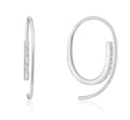 ANIA HAIE EARRING- Twist Through Sparkle Earrings- Silver