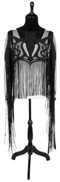 Bat Fringe Poncho Costume