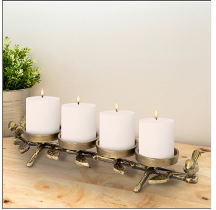 BIRD PAIR and LEAF PILLAR CANDLE HOLDER by SPI Home