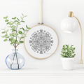 Blackwork Mandala Chart Blackwork Pattern by Peppermint Purple
