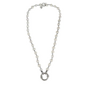 BOHO Soul Necklace/ Charm Holder- Cream Pearls