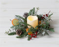 Candle Ring - Frosted Evergreens, Eucalyptus, Berry, Citrus