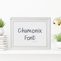 Chamonix Font Cross Stitch Font by Peppermint Purple