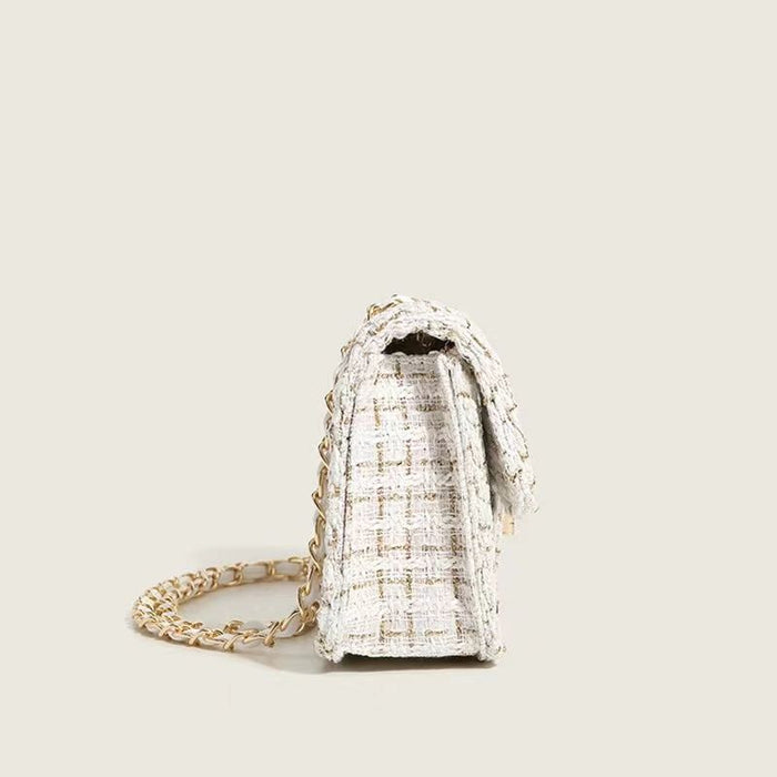 CL1501 - Woolen Chain Small Square Bag