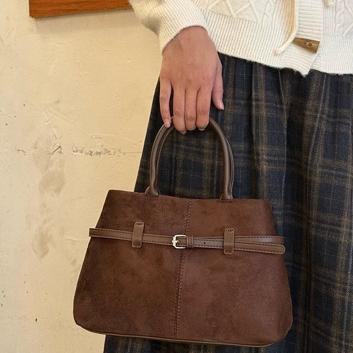 CL1513 - Retro Suede Shoulder Crossbody Bag