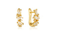 CLUSTER HUGGIE EARRINGS - Gold