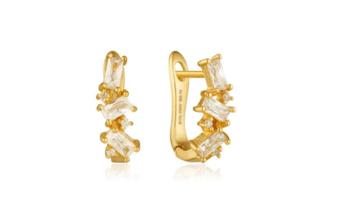 CLUSTER HUGGIE EARRINGS - Gold