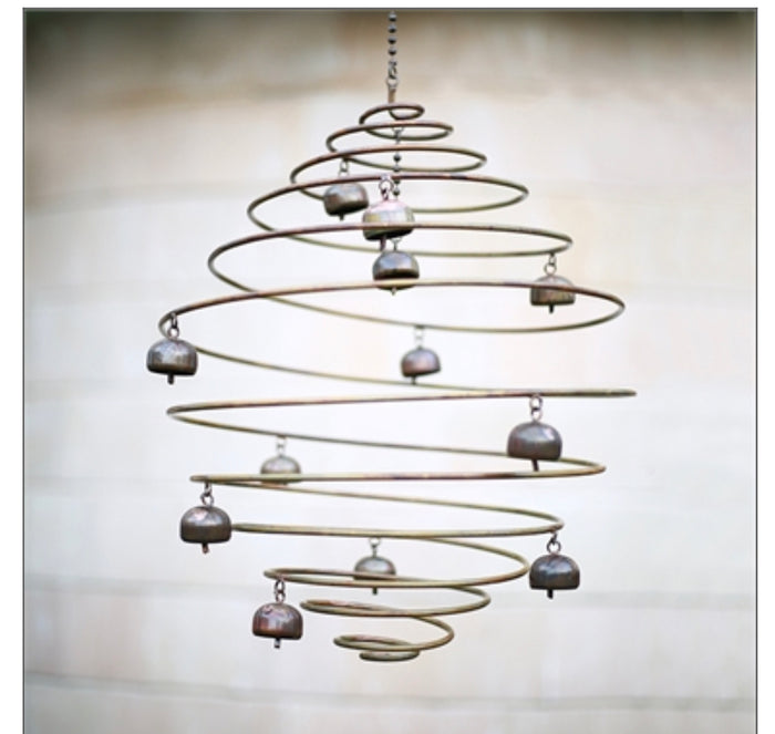 COPPER FINISH WIND DECOR WITH BELLS by SPI Home