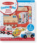 Created by Me WOODEN CRAFT KIT- Rescue Vehicles by Melissa and Doug
