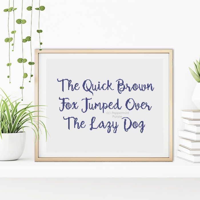 Cursive Font Cross Stitch Font by Peppermint Purple
