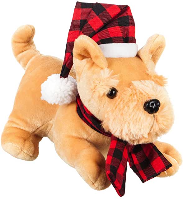 Cypress Home Beautiful Wagging Dog with Hat Animated Musical Plush