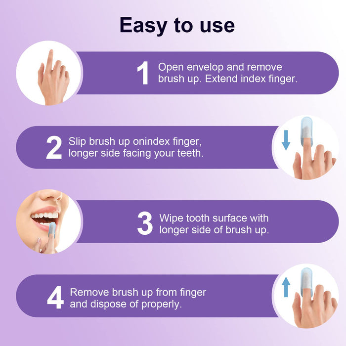 steps to use a single-use finger brush