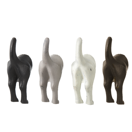 DOG TAIL Wall Hook Asst. Cast Iron