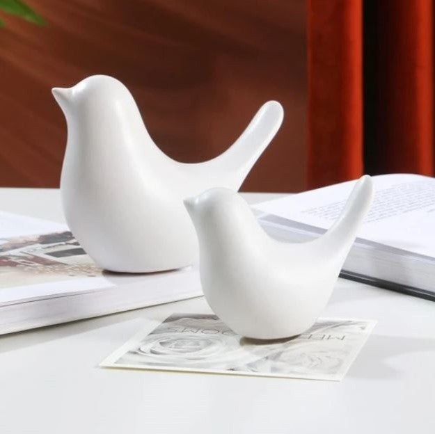 White Dove Sculpture | Birds Figurine - Home Hatch