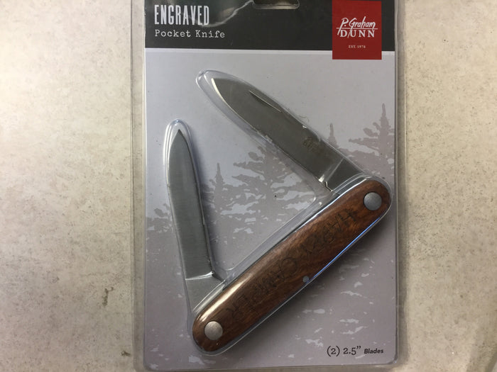 ENGRAVED POCKET KNIFE - P Graham Dunn