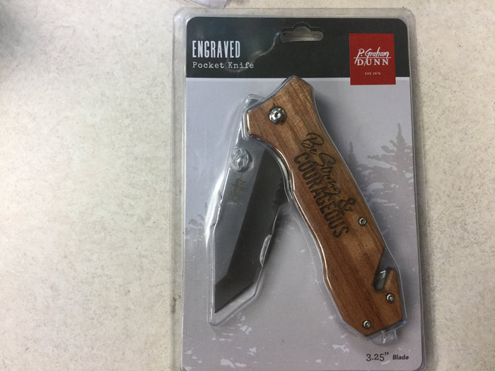 ENGRAVED POCKET KNIFE - P Graham Dunn