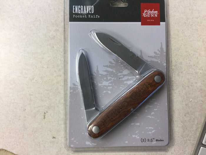ENGRAVED POCKET KNIFE - P Graham Dunn