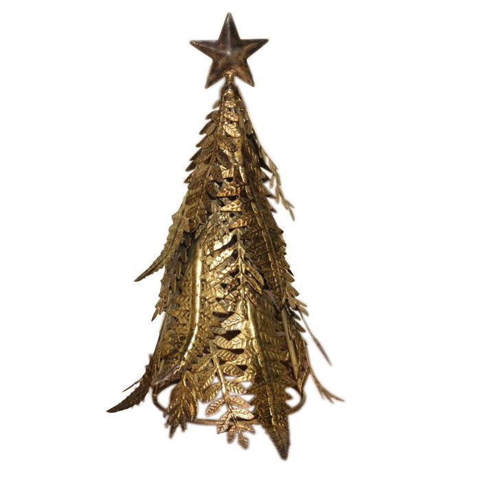 Evergreen 11" Metal Holiday Tree Table Décor, 6.5'' x 6.5'' x 10.8'' inches