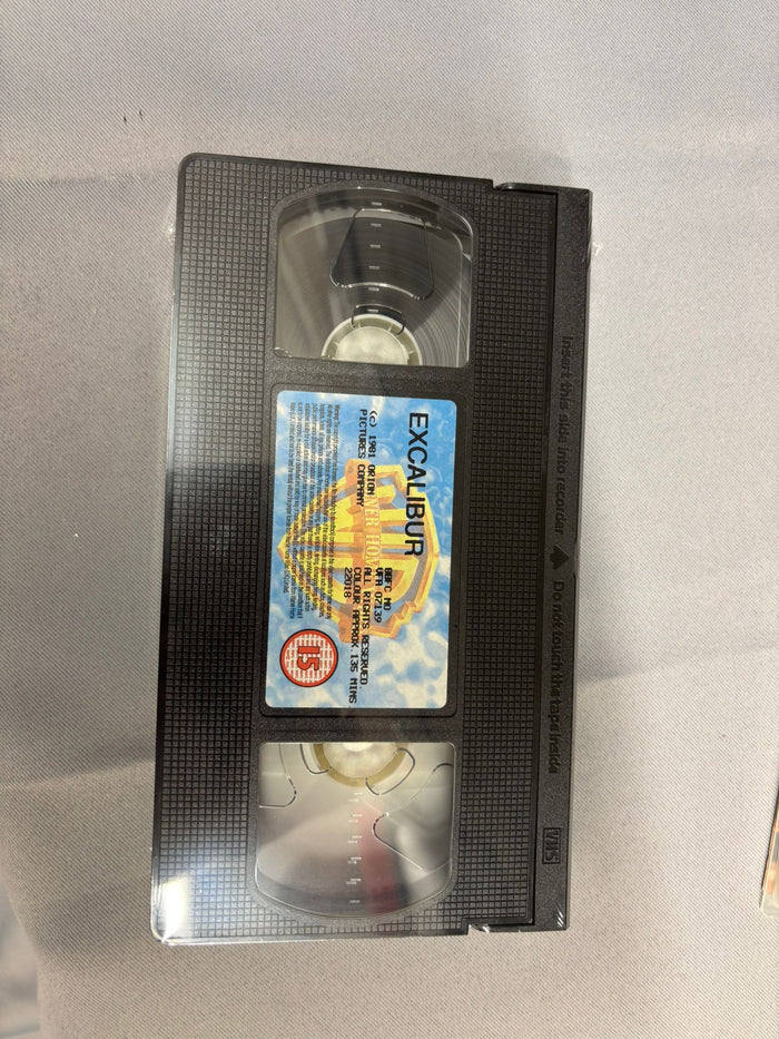 Excalibur VHS John Boorman Nigel Terry Helen Mirren Cherie Lunghi 1980s Sealed Cassette