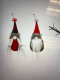 FABRIC GNOME ORNAMENT WITH POM POM HAT, Girl/Boy