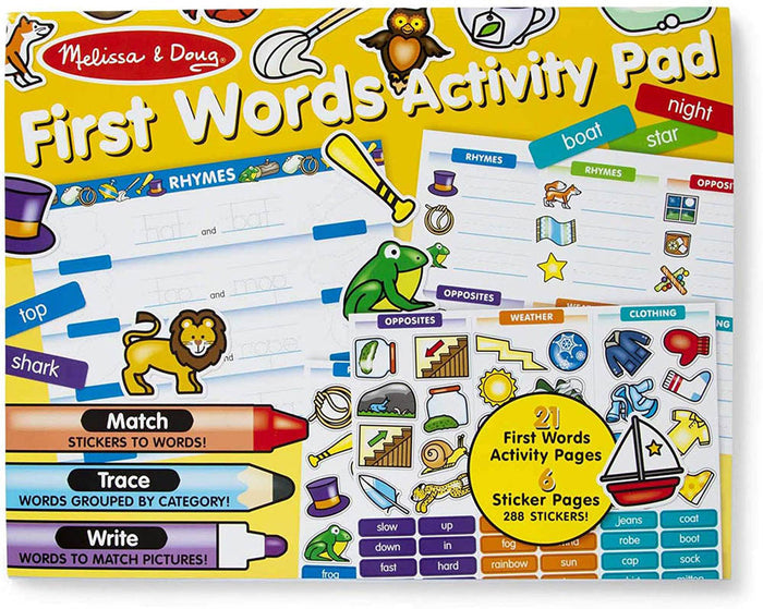 FIRST WORDS Activity Pad by Melissa and Doug