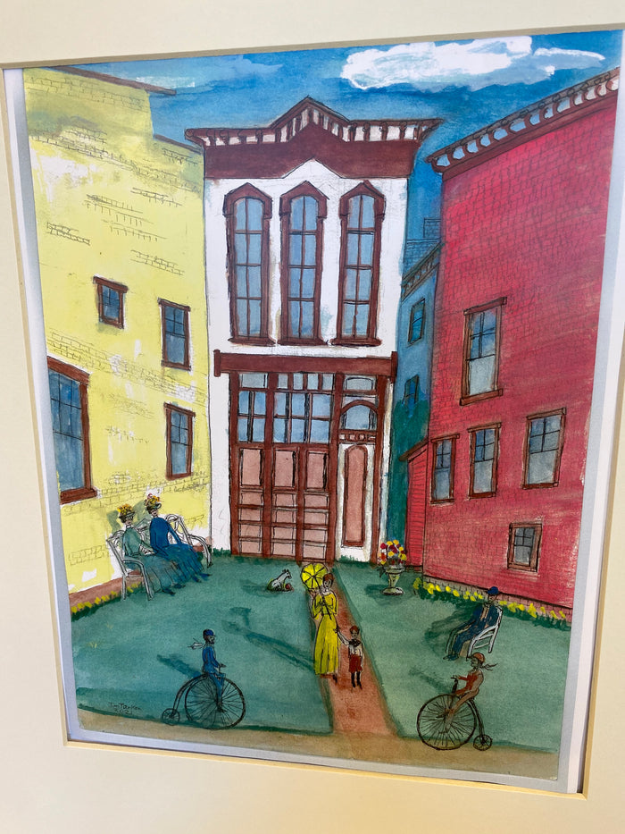 FORT PLAIN Folk Art Print by Jim Parker