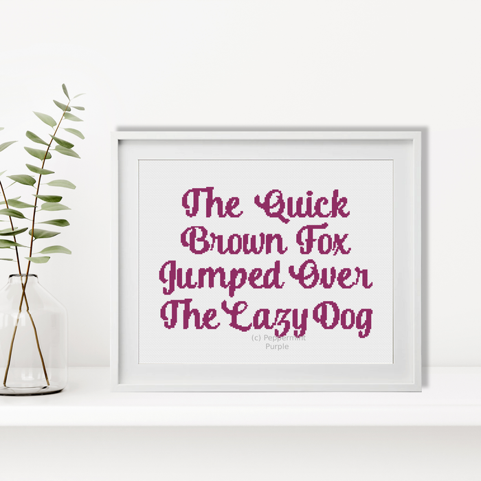 French Style Font Cross Stitch Font by Peppermint Purple