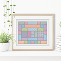 Glorious Rectangles Blackwork Pattern by Peppermint Purple