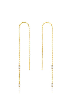 GLOW THREADER EARRINGS - Gold