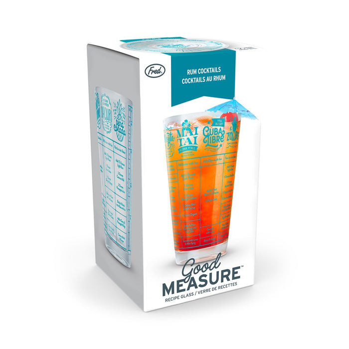 GOOD MEASURE - Rum COCKTAIL RECIPE GLASS by Fred