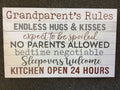 GRANDPARENTS RULES - Sign