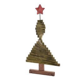 Green wooden fold flat tree by Gallerie II
