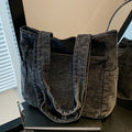 H1978 - Korean Style Denim Tote Handbag